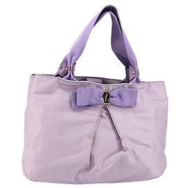 Bolsa de mão Vala em nylon roxa e dourada Salvatore Ferragamo Auth bs31861 Dourado Roxo