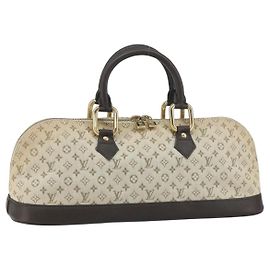 LOUIS VUITTON Monogram Mini Alma Ron Hand Bag Khaki M92206 LV Auth 158341 Khaki