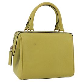 Céline Sac à main CELINE en cuir jaune doré Auth 158409 Doré Jaune