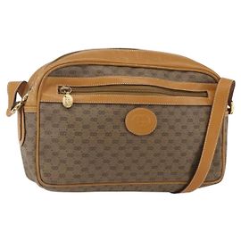 Gucci Borsa a spalla Micro GG Supreme in PVC Beige Oro Auth 158407 Beige D'oro