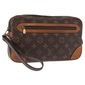 LOUIS VUITTON Pochette Marly Dragonne GM Monogram M51825 LV Auth ka1047 Monogramme
