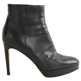 Sergio Rossi Botas de cuero negras Negro