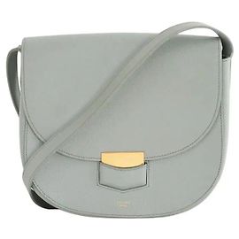 Céline Borsa a spalla Trotteur in pelle blu Blu