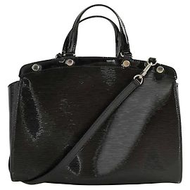 Louis Vuitton Black leather Alma handbag Black