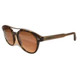 Ermenegildo Zegna óculos de sol Marrom