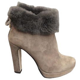 Botines Max Mara Beige de Ante Beige