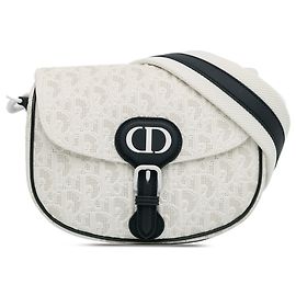 Dior Medium Perforé en Cuir de Veau Oblique Bobby Flap Blanc