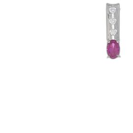Autre Marque Platinum 0.56CT Ruby Diamond Necklace Silvery