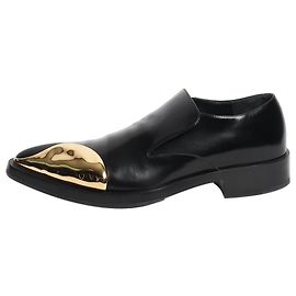 Jil Sander Schwarze Lederstiefel mit Stahlkappe - Größe EU 38 Schwarz