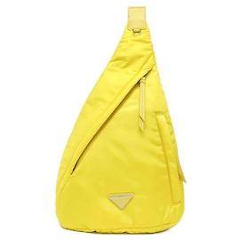 Prada 2VZ092 Tessuto Vitello Shoulder Bag Yellow
