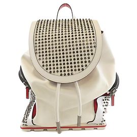 Christian Louboutin Explorer Funk Calf Backpack White