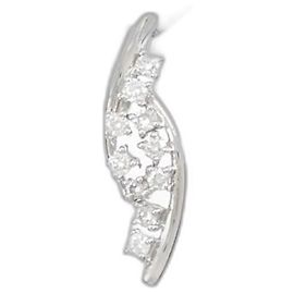 Autre Marque Platin-Diamant-Halskette Silber