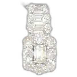 Autre Marque Platin-Diamant-Halskette Silber