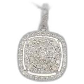 Autre Marque Collar de diamantes en oro blanco Au750 Plata