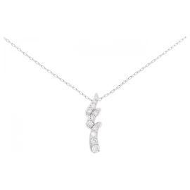 Autre Marque Colar de diamante de platina Prata