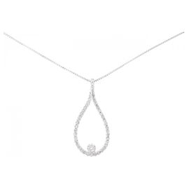 Autre Marque Colar de ouro branco Au750 e diamantes Prata