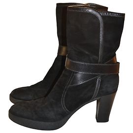 Bottines Tod's en daim noir Noir