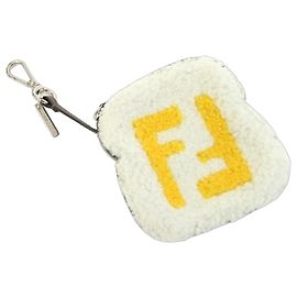 Sac Charm Fendi FF Toast Blanc