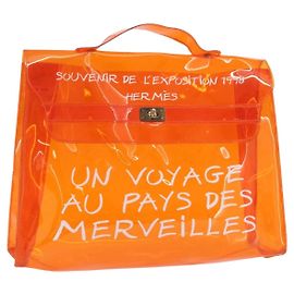 Hermès HERMES Sac à main Kelly en vinyle Orange Auth 158157 Orange