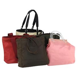 PRADA Bolsa de Mão Nylon 5 Conjunto Rosa Creme Caqui Auth ti3562 Rosa Cru Caqui