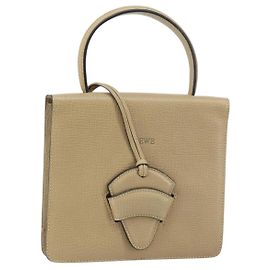 Borsa a mano in pelle beige LOEWE Barcellona Auth bs31817 Beige