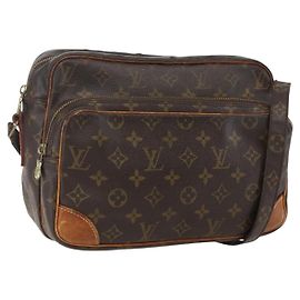 LOUIS VUITTON Bolsa de Ombro Monogram Nile M45244 LV Auth BA9049 Monograma