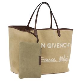 GIVENCHY Tote Bag Canvas Beige Auth ka1015 Beige