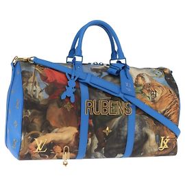 LOUIS VUITTON Coleção Masters Keepall Bandouliere 50 M43344 LV Auth 158953SAM Azul