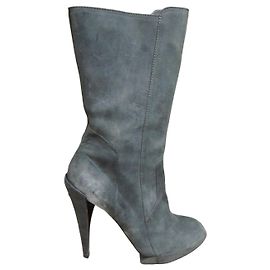 Nicholas Kirkwood Grey Leather Ankle Boots Grey