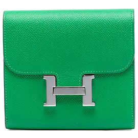Hermès Green Epsom Constance Slim Wallet Green