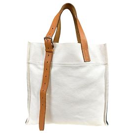 Sac à main Etrivière d'Hermès Blanc Bleu Marine