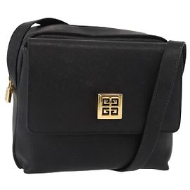 Borsa a Spalla GIVENCHY in Pelle Nera Oro Auth 153738 Nero D'oro