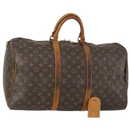 LOUIS VUITTON Bolsa Boston Monogram Keepall 50 M41426 LV Auth 155038 Monograma