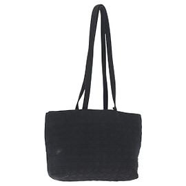 Borsa a Spalla Christian Dior Nylon Nero Oro Auth ka1164 Nero D'oro