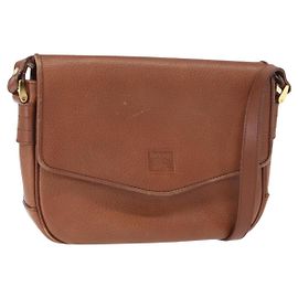 Autre Marque Bolsa de Ombro Burberrys em Couro Marrom Dourado Auth BA9207 Marrom Dourado