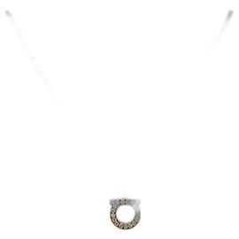 Collier Gancini Salvatore Ferragamo en métal ton or Auth am10097 Autre