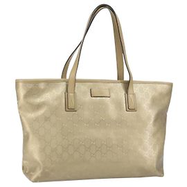 Gucci Bolsa tote GG Implementation em PVC dourado 211137 Auth ep12474 Outro