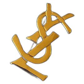 Spilla logo YSL Yves Saint Laurent D'oro