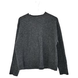 Suéter oversized em mistura de alpaca Masscob Cinza antracite