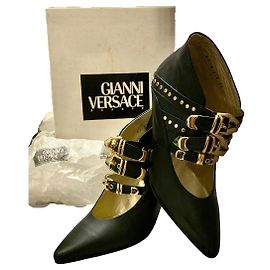 GIANNI VERSACE escarpins bondage Noir
