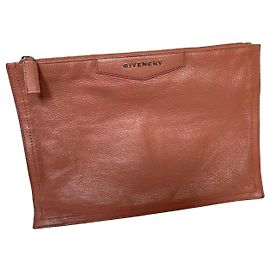 Pochette Givenchy en cuir beige rose Rose Beige