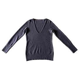 Autre Marque pull cachemire Gris mauve  col V  -  T. 36 ou S Gris Violet