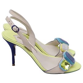 Sandales à talons slingback ornées de bijoux Sophia Webster en cuir multicolore Multicolore