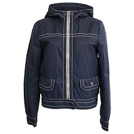 Prada Bikerjacke aus Marine-Polyamid Blau Marineblau