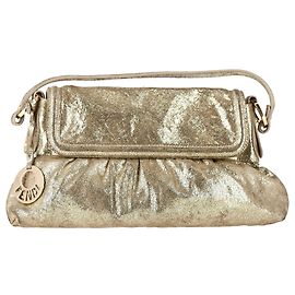 Fendi Chef Shoulder Bag in Metallic Gold Leather Golden Metallic