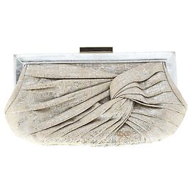 Pochette Accent Twist Plissée Anya Hindmarch en Cuir Métallique Doré Doré Métallisé