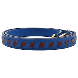 Hermès Tressage Cuir Bag Strap in Blue Epsom Leather Blue