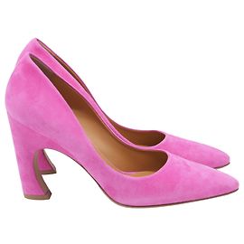 Pumps Oli Chloé in Camoscio Rosa Marrone Rosa