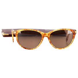 Óculos de sol Cartier Paris Eclat Miel Dore em acetato marrom Marrom Vermelho