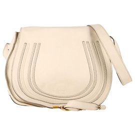 Bolsa Chloé Marcie em couro de bezerro marfim Branco Cru